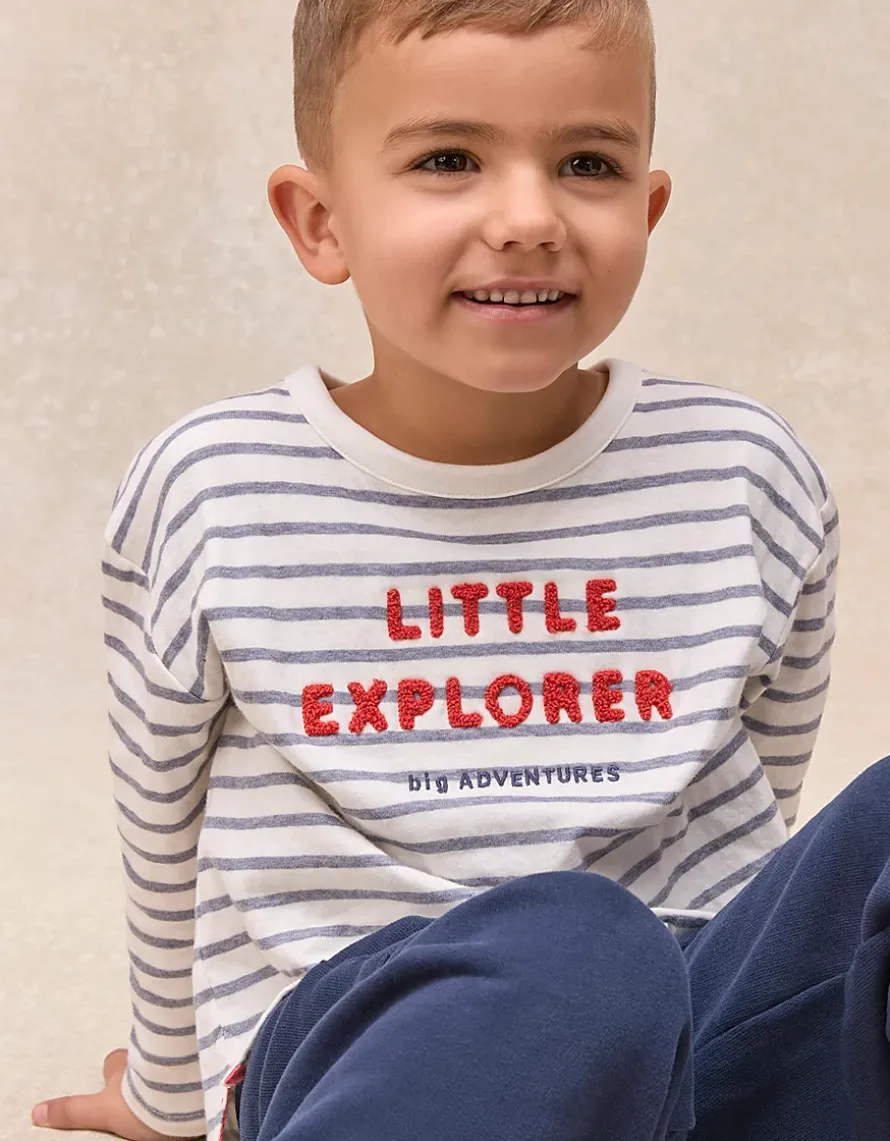 Organic Cotton Blend Little Explorer Sweatshirt & Joggers Set (0–4yrs)