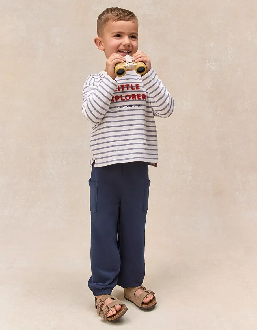 Organic Cotton Blend Little Explorer Sweatshirt & Joggers Set (0–4yrs)