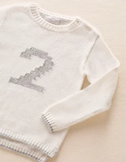 Organic Cotton Blend My 2nd Birthday Jumper & Crown Gift Set (18mths–3yrs)