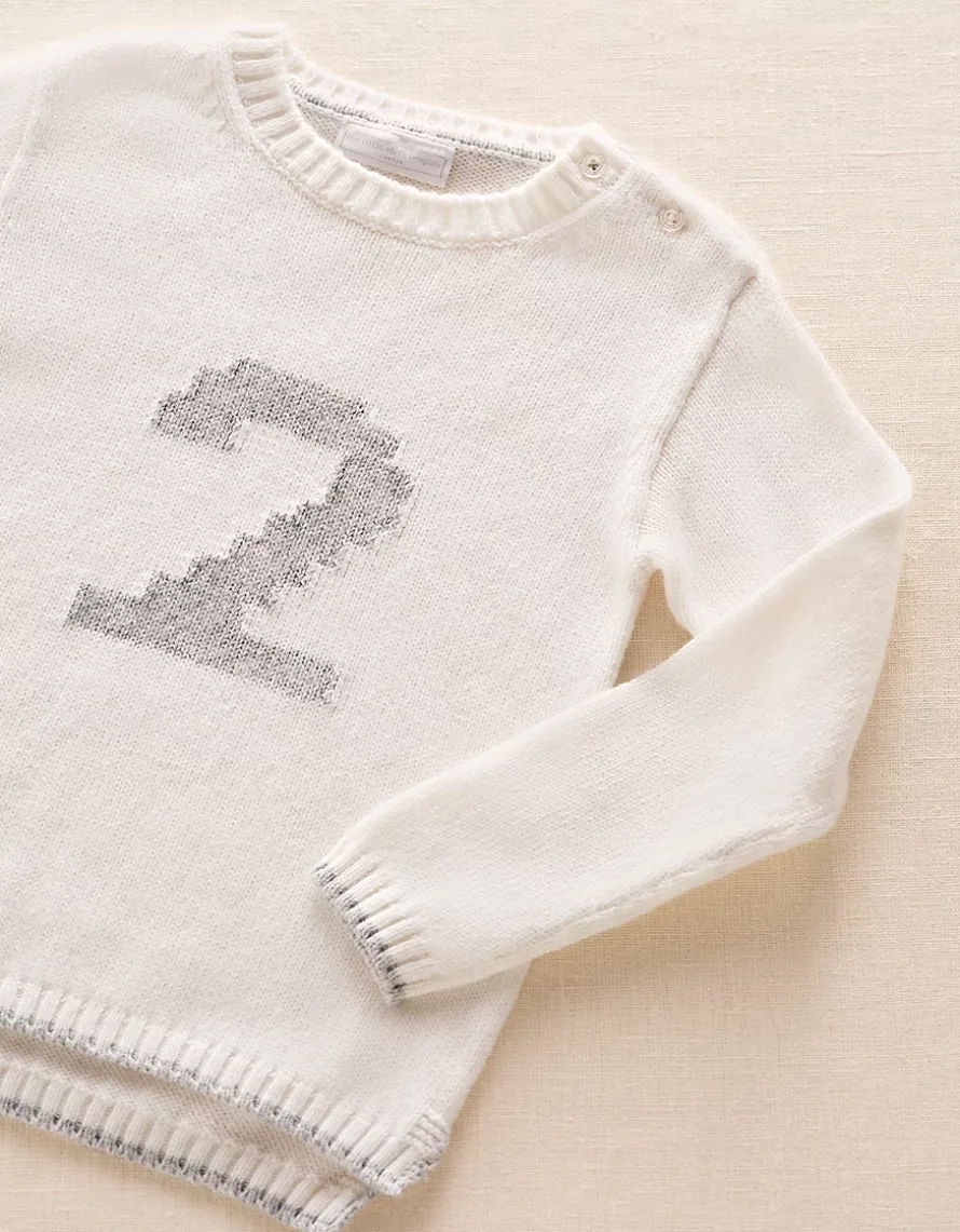 Organic Cotton Blend My 2nd Birthday Jumper & Crown Gift Set (18mths–3yrs)