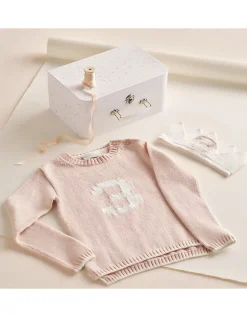 Organic Cotton Blend My 3rd Birthday Jumper & Crown Gift Set (2–4yrs)