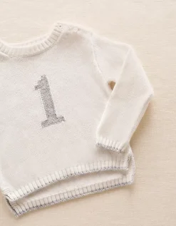 Organic Cotton Blend My 1st Birthday Jumper & Crown Gift Set (9–18mths)
