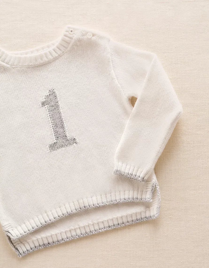 Organic Cotton Blend My 1st Birthday Jumper & Crown Gift Set (9–18mths)