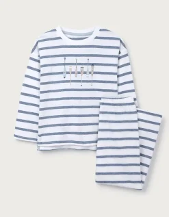 Organic Cotton Blend Relaxed Fit Stripe Paddle Pyjamas (2–12yrs)