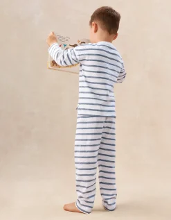Organic Cotton Blend Relaxed Fit Stripe Paddle Pyjamas (2–12yrs)