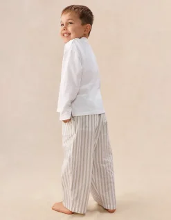 Organic Cotton Blend Relaxed Fit Tractor & Stripe Pyjamas