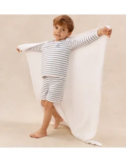 Organic Cotton Blend Relaxed Fit Sleepy Stripe Shortie Pyjamas (2–12yrs)
