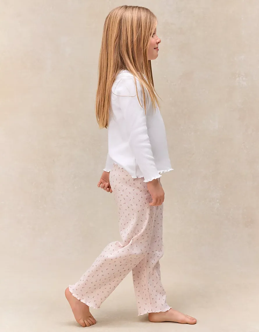 Organic Cotton Blend Relaxed Fit Megan Floral Print Pyjamas (2–12yrs)