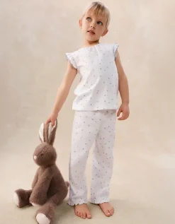Organic Cotton Blend Relaxed Fit Ember Floral Print Pyjamas (2–12yrs)