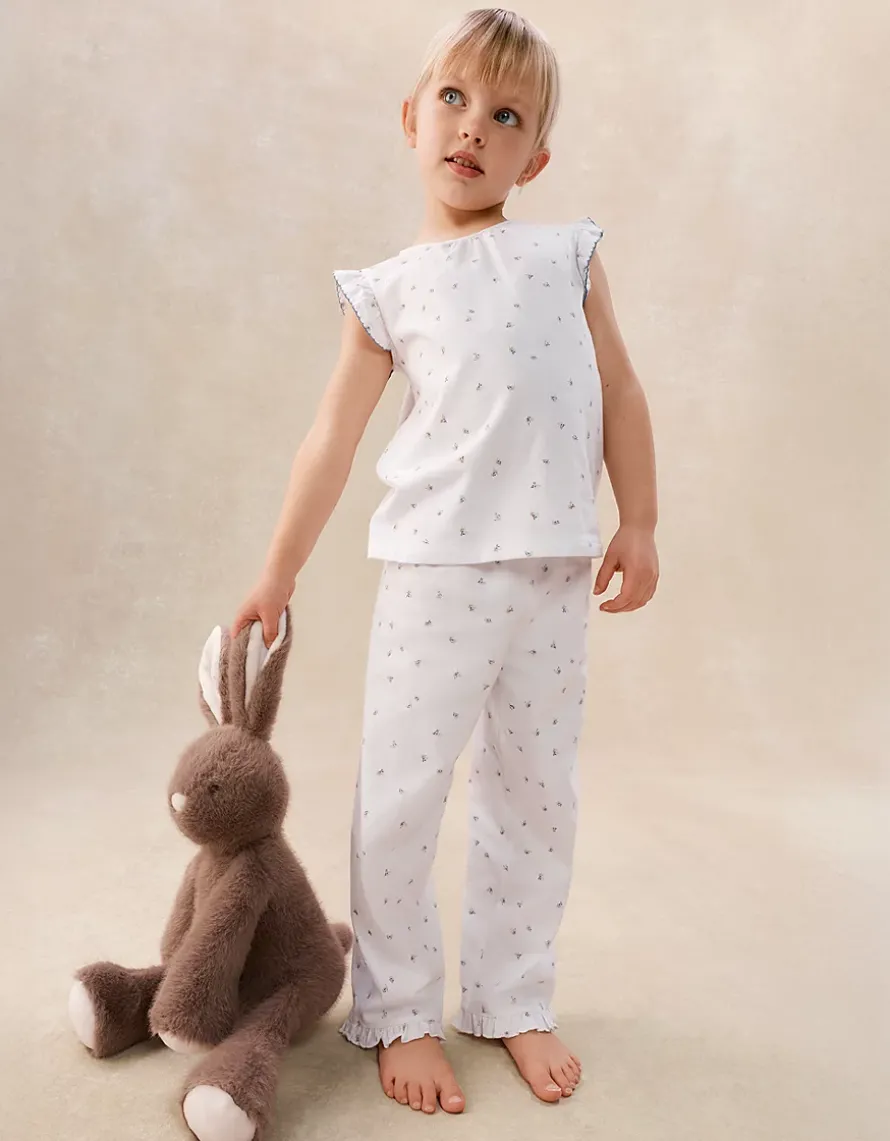 Organic Cotton Blend Relaxed Fit Ember Floral Print Pyjamas (2–12yrs)
