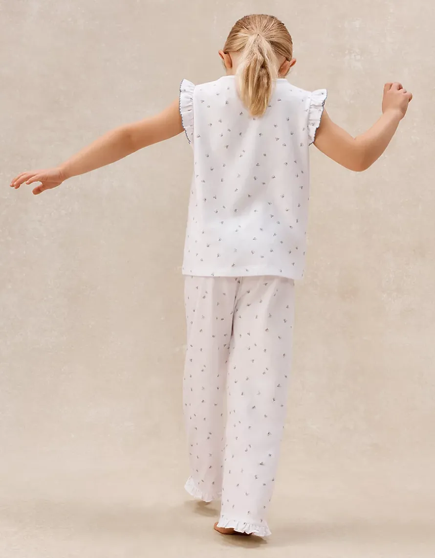 Organic Cotton Blend Relaxed Fit Ember Floral Print Pyjamas (2–12yrs)