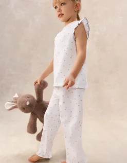 Organic Cotton Blend Relaxed Fit Ember Floral Print Pyjamas (2–12yrs)