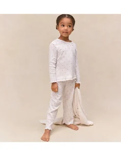 Organic Cotton Blend Relaxed Fit Pointelle Heart Pyjamas (2–12yrs)