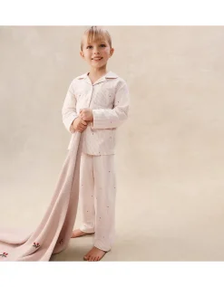 Organic Cotton Blend Relaxed Fit Traditional Stripe & Heart Pyjamas (2–12yrs)