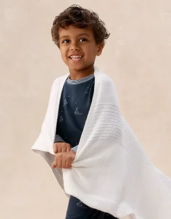Organic Cotton Blend Slim Fit Glow In The Dark Boat Print Pyjamas (2–12yrs)