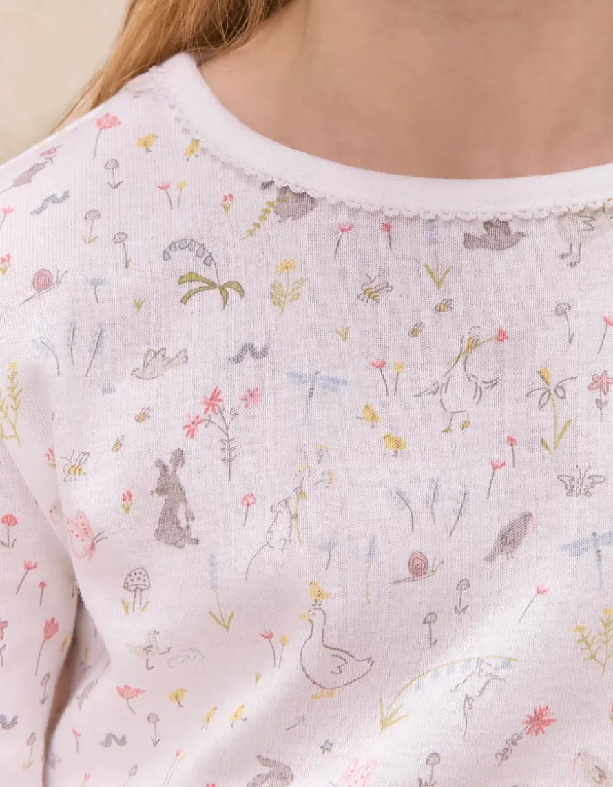 Organic Cotton Blend Slim Fit Spring Scene Pyjamas (2–12yrs)