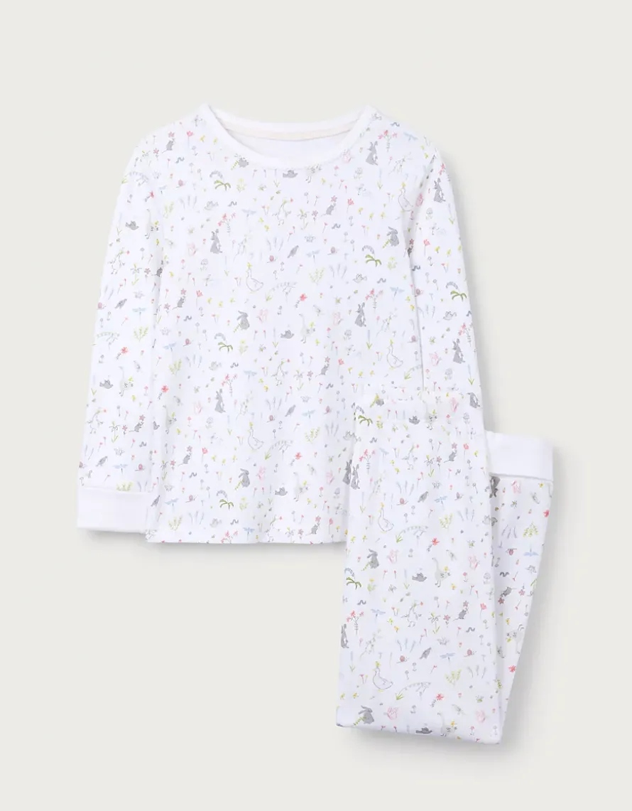 Organic Cotton Blend Slim Fit Spring Scene Pyjamas (2–12yrs)