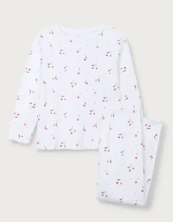 Organic Cotton Blend Slim Fit Cherry Print Pyjamas (2–12yrs)