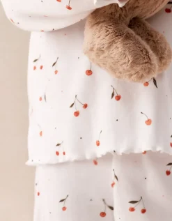 Organic Cotton Blend Slim Fit Cherry Print Pyjamas (2–12yrs)