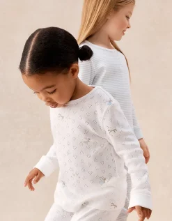 Organic Cotton Blend Slim Fit Fairy & Stripe Pyjamas — Set of 2 (2–12yrs)