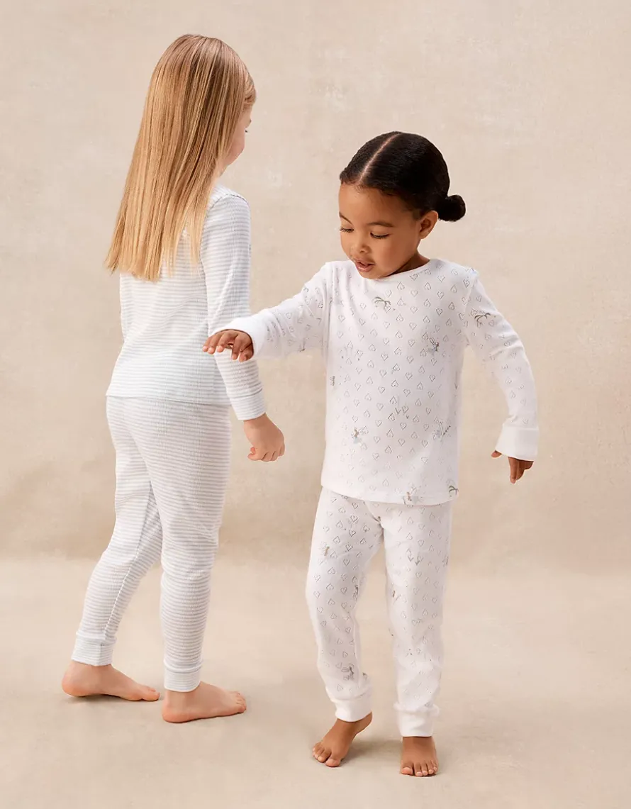 Organic Cotton Blend Slim Fit Fairy & Stripe Pyjamas — Set of 2 (2–12yrs)