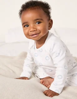 Organic Cotton Blue Lion Sleepsuit (0–24mths)