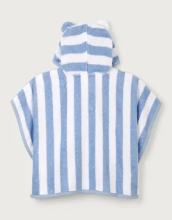 Organic Cotton Blue Stripe Towelling Hoodie (0–4yrs)