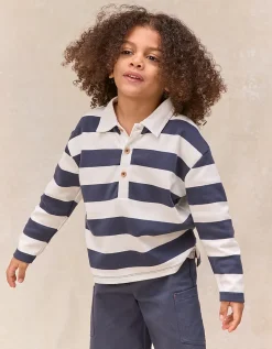 Organic Cotton Bold Stripe Rugby Shirt (0–4yrs)