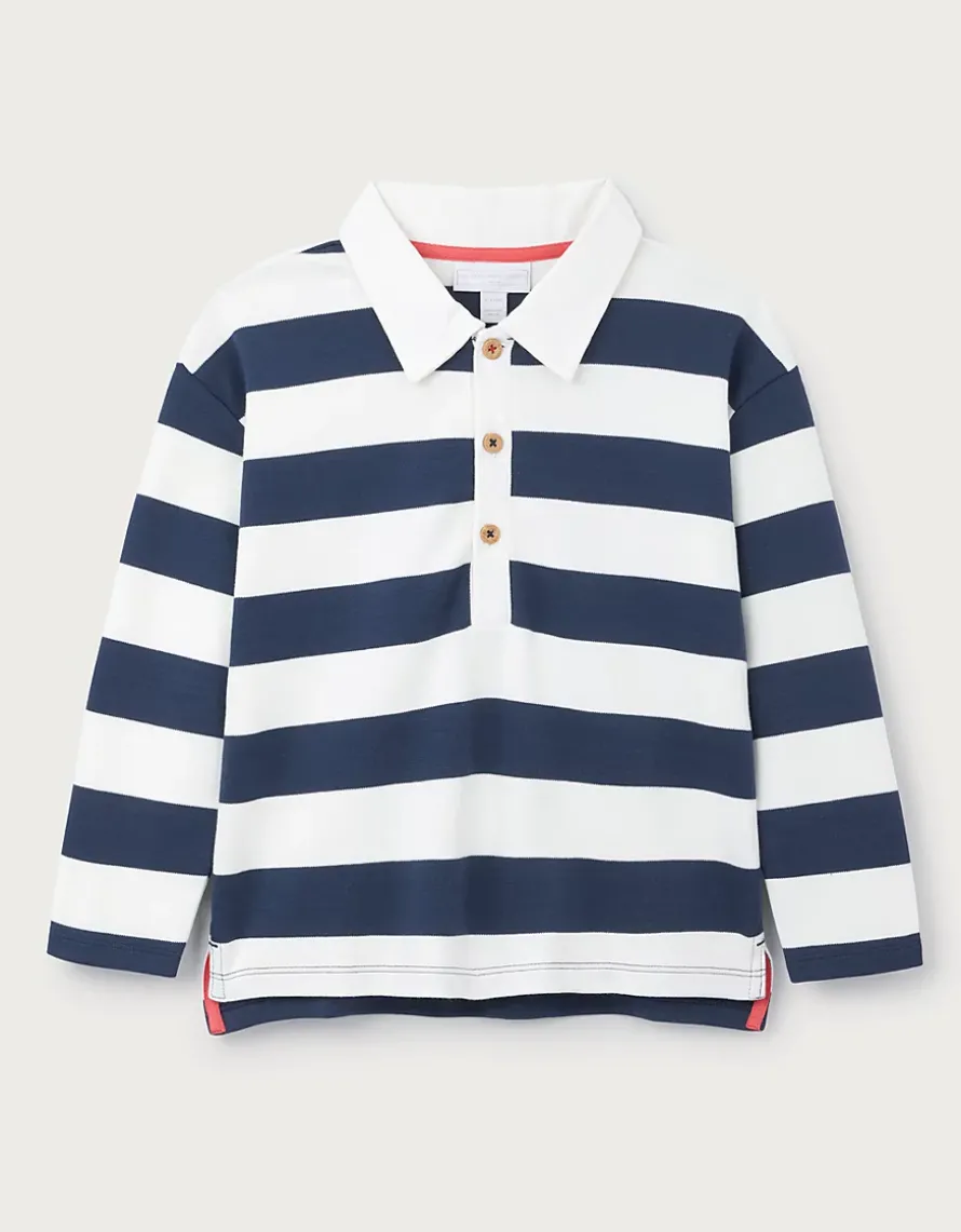 Organic Cotton Bold Stripe Rugby Shirt (0–4yrs)