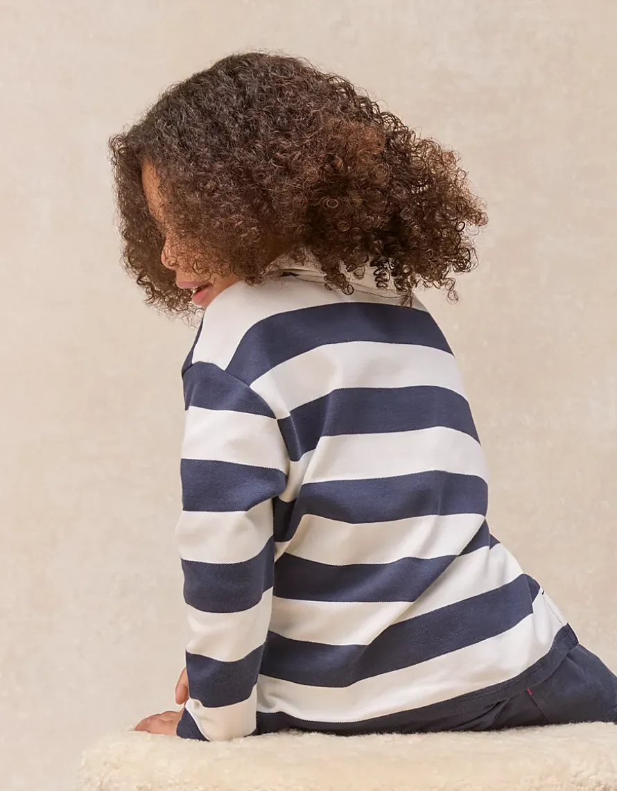 Organic Cotton Bold Stripe Rugby Shirt (0–4yrs)