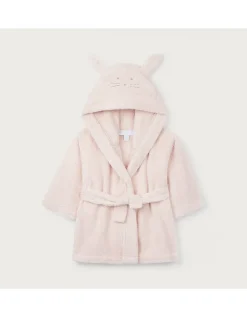 Organic Cotton Bunny Hooded Robe (0–12mths)