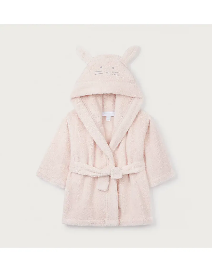 Organic Cotton Bunny Hooded Robe (0–12mths)