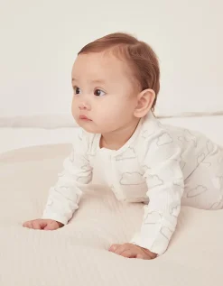 Organic Cotton Cloud Rib Zip Sleepsuit (0–24mths)