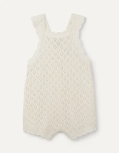 Organic Cotton Crochet Frill Romper (0–2yrs)