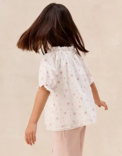 Organic Cotton Delphie Floral Blouse & Cord Trousers Set (0–4yrs)