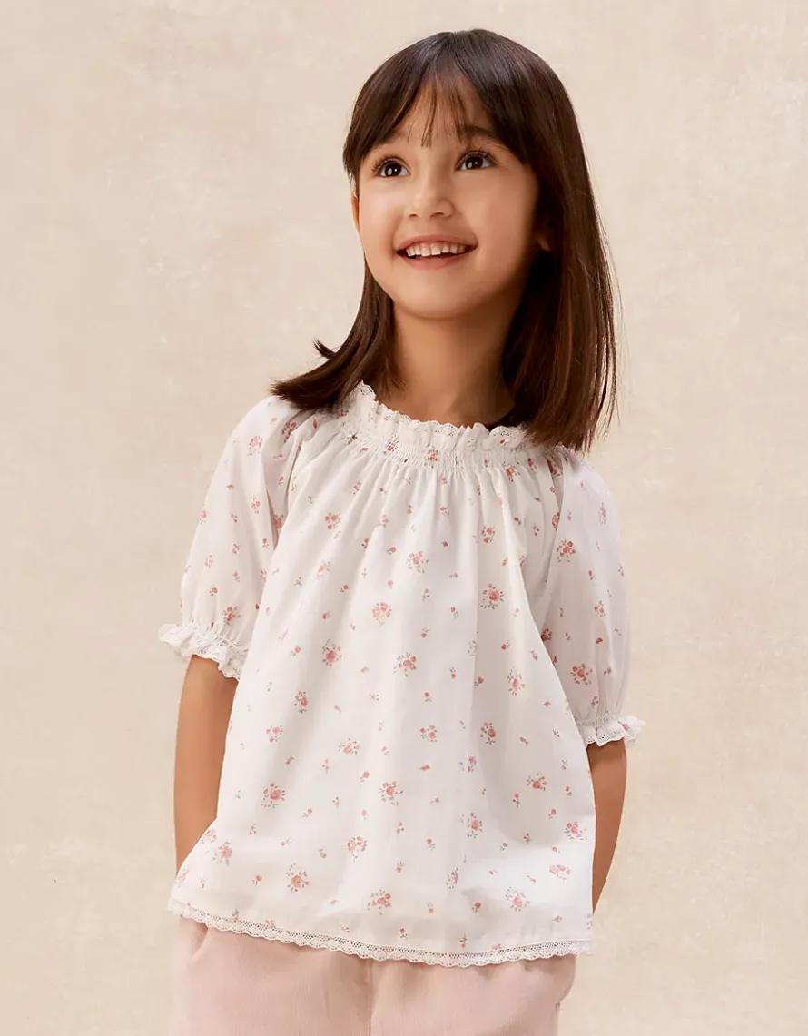 Organic Cotton Delphie Floral Blouse & Cord Trousers Set (0–4yrs)
