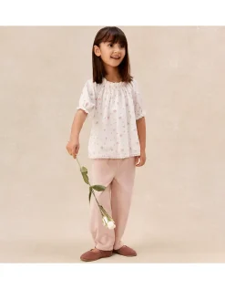 Organic Cotton Delphie Floral Blouse & Cord Trousers Set (0–4yrs)