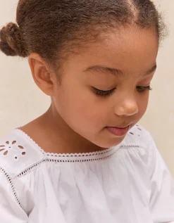 Organic Cotton Embroidered Blouse & Trousers Set (0–4yrs)