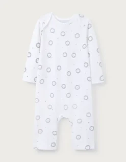 Organic Cotton Grey Lion Sleepsuit (0–24mths)