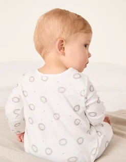 Organic Cotton Grey Lion Sleepsuit (0–24mths)