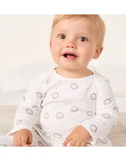 Organic Cotton Grey Lion Sleepsuit (0–24mths)