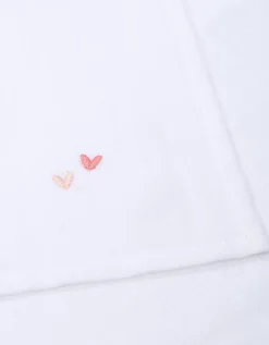 Organic Cotton Heart Embroidered Muslins – Set of 2