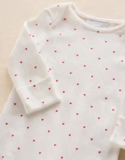 Organic Cotton Heart Pointelle New Arrival Gift Set (0–6mths)