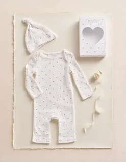 Organic Cotton Heart Pointelle New Arrival Gift Set (0–6mths)