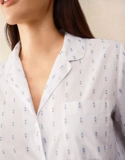 Organic Cotton Jacquard Detail Classic Pyjama Set