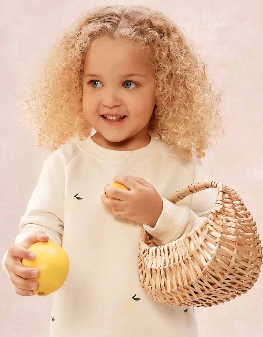 Organic Cotton Lemon Sweatshirt (0–4yrs)
