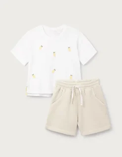Organic Cotton Lemon T-Shirt & Shorts Set (0–4yrs)
