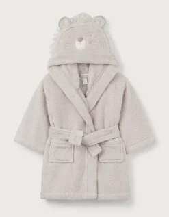 Organic Cotton Lion Hooded Robe (0–12mths)