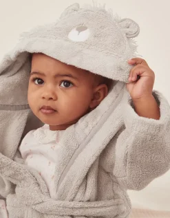 Organic Cotton Lion Hooded Robe (0–12mths)