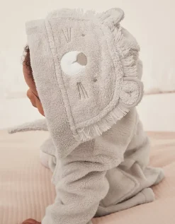Organic Cotton Lion Hooded Robe (0–12mths)